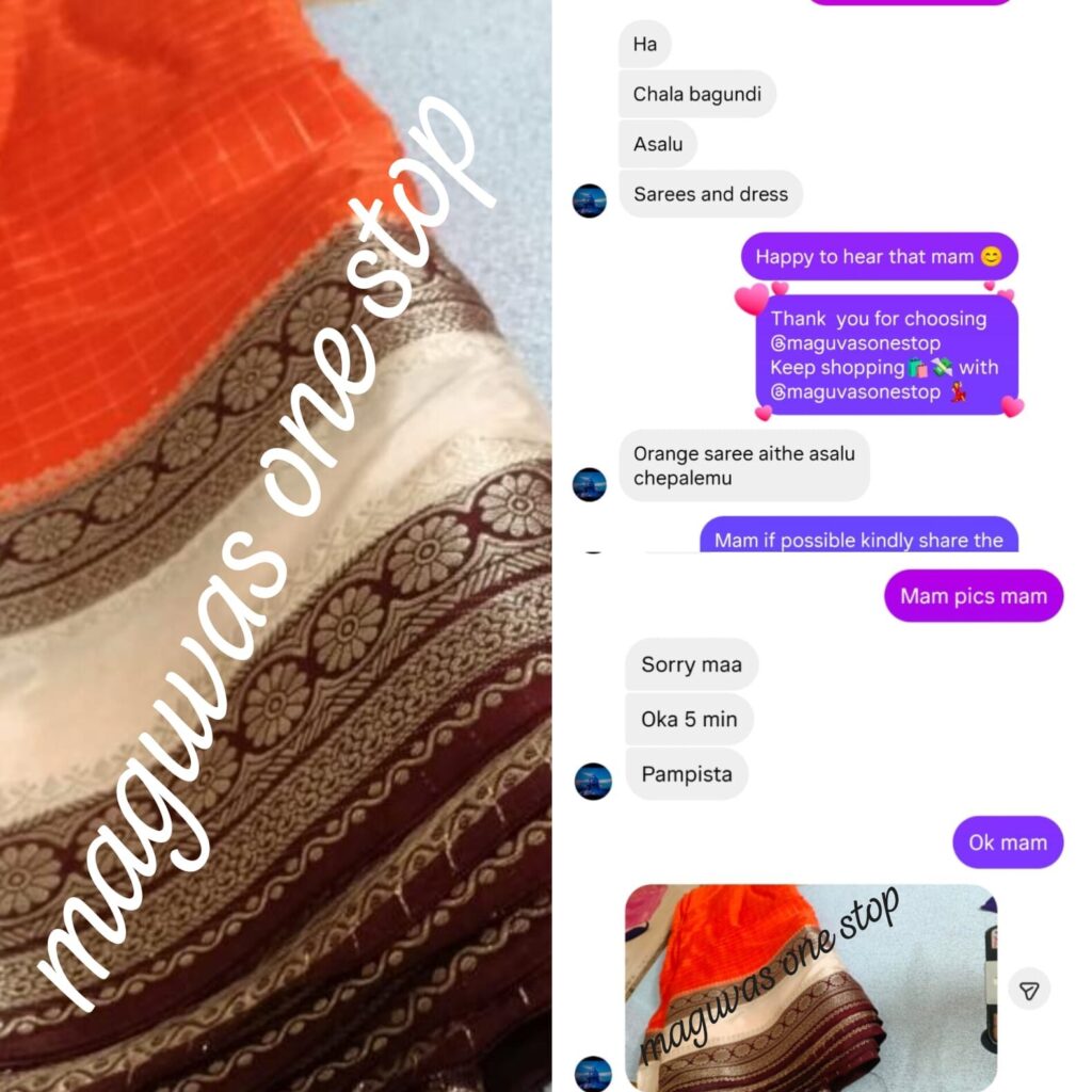Happy customer feedback for Maguvas One Stop handloom sarees