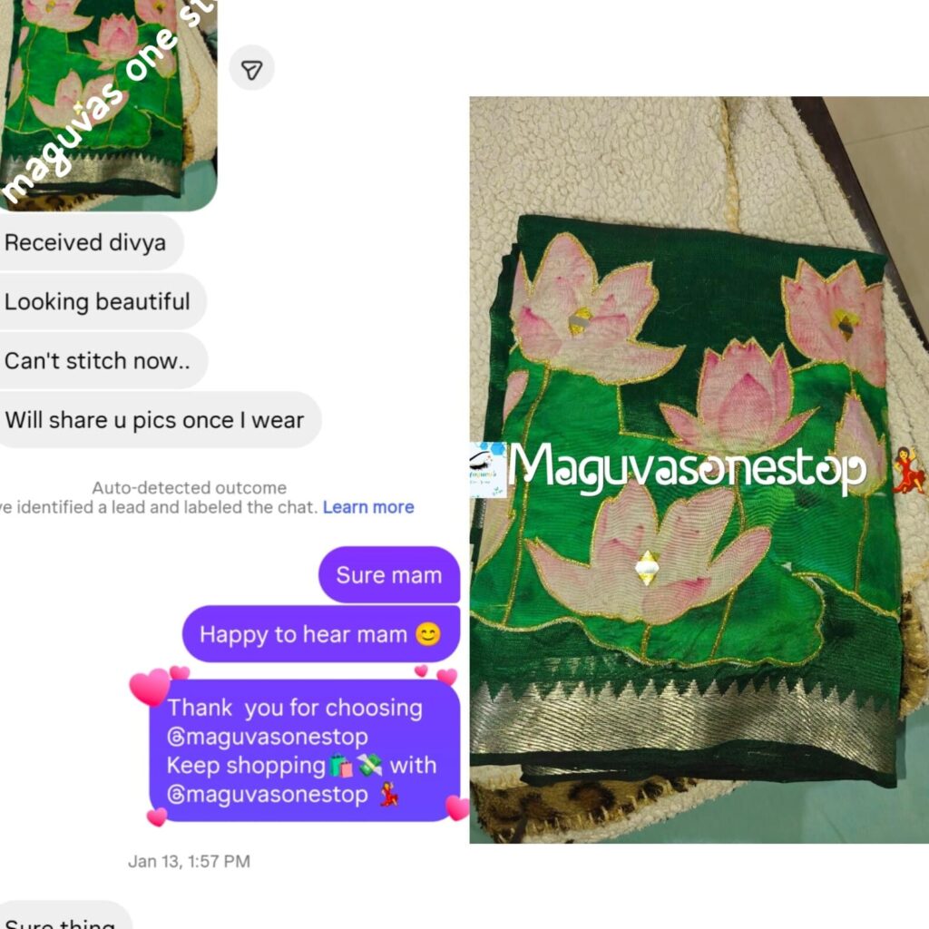 Real customer review for Maguvas One Stop traditional sarees