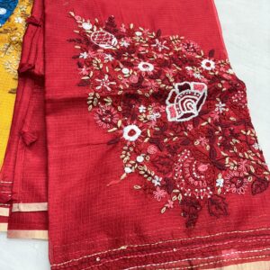 Moonga Kota Kantha Work Saree