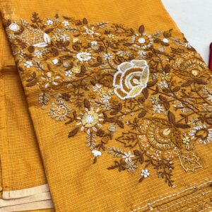 Moonga Kota Kantha Work Saree