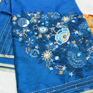Moonga Kota Kantha Work Saree