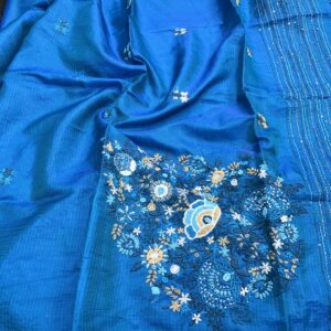 Moonga Kota Kantha Work Saree
