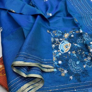 Moonga Kota Kantha Work Saree