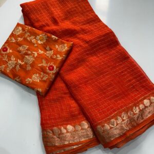 Viscose georgette sarees