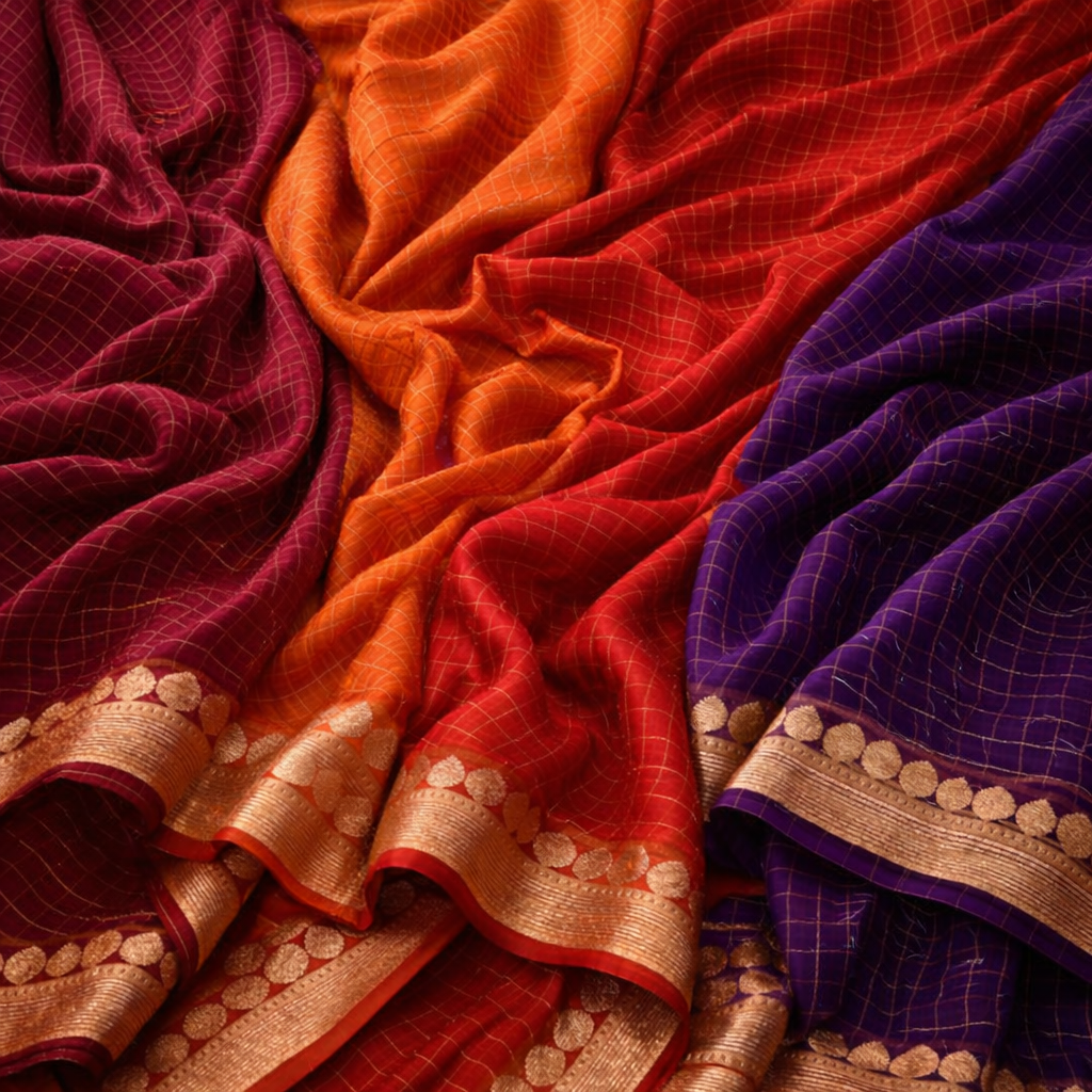 Viscose georgette sarees