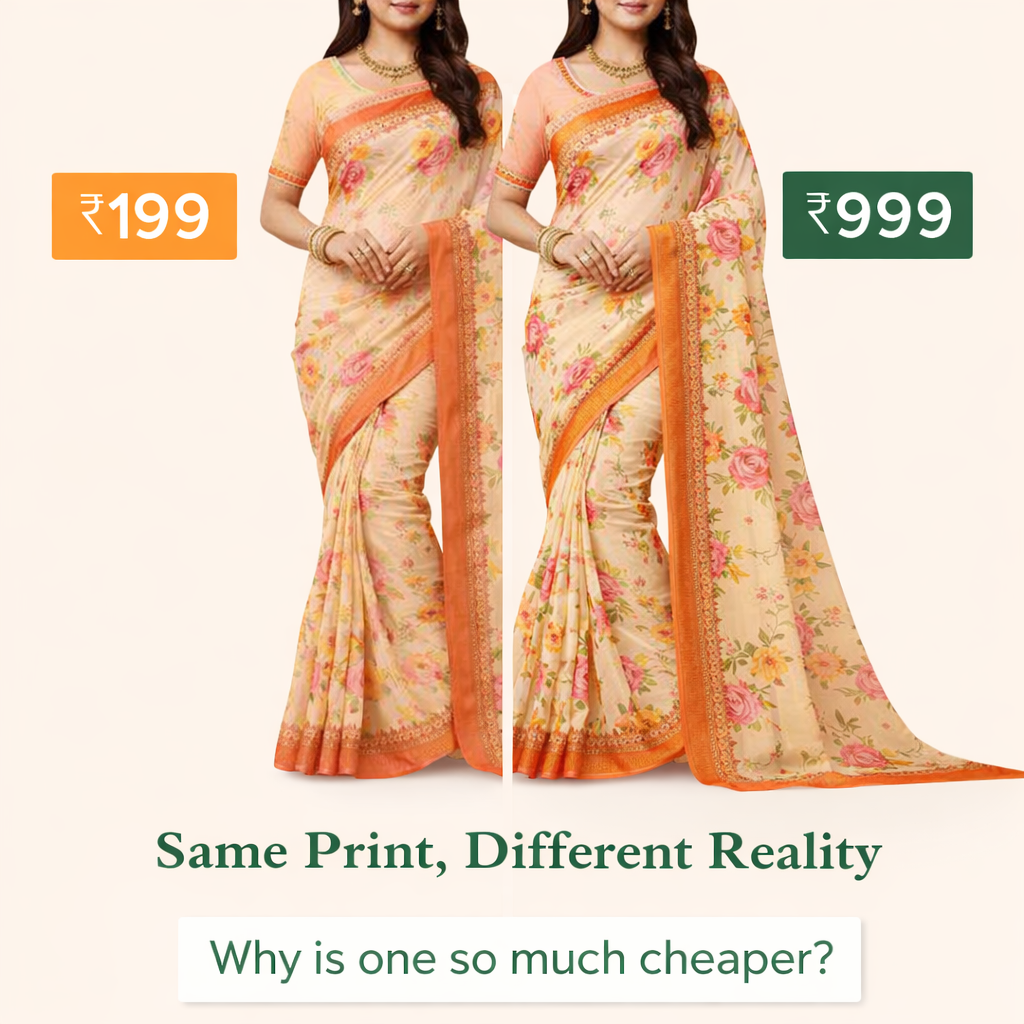 ₹199 vs ₹999 saree