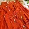 Mul Chanderi Kids Lehenga – Available in 3 Colours Mul Chanderi kids lehengas in orangecolor