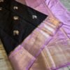 Maguvas semikatan banarasi saree black color Maguvas semikatan banarasi saree