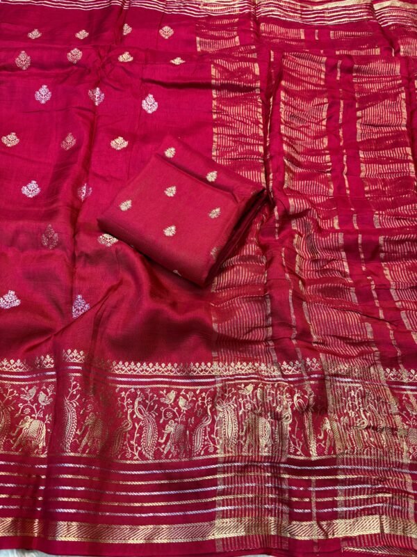 pure viscose dola saree in pink color