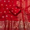 Viscose dola silk sarees with zari weaving