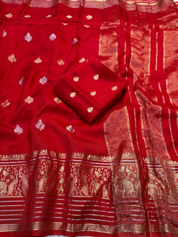 Viscose dola silk sarees with zari weaving