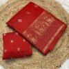 pure viscose dola saree in orange color