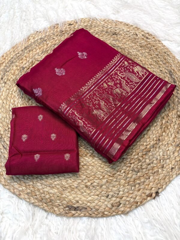 pure viscose dola saree in pink color