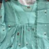 mul chanderi 3 piece set in mintblue color