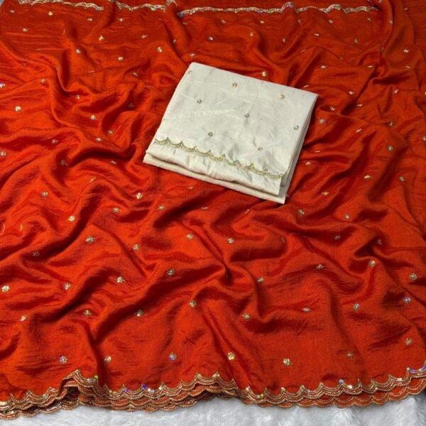 trending vichitra silk saree