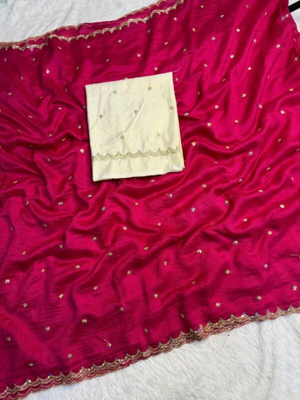 trending vichitra silk saree