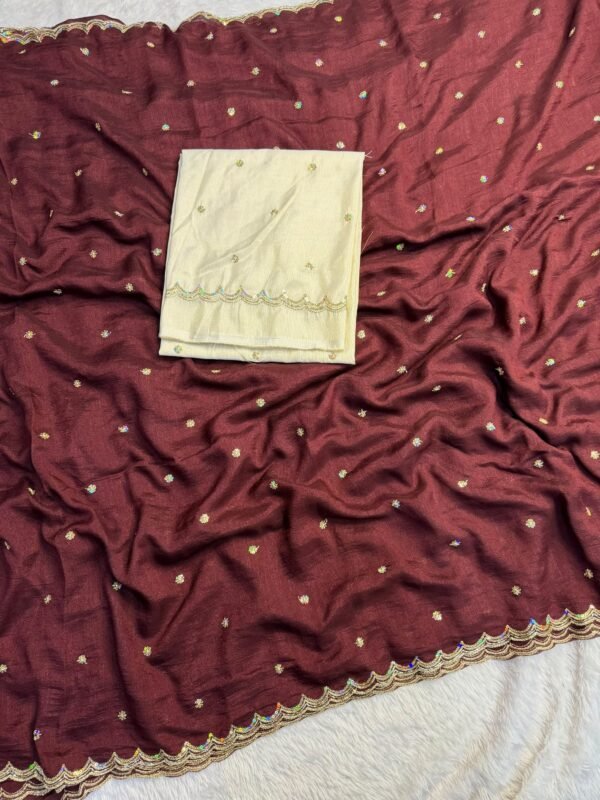 trending vichitra silk saree