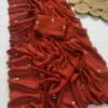 orange color Premium rangoli crush sarees Premium rangoli crush sarees