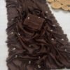 brown color Premium rangoli crush sarees Premium rangoli crush sarees