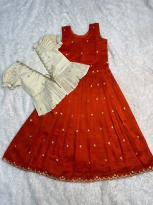 Vichitra silk gown